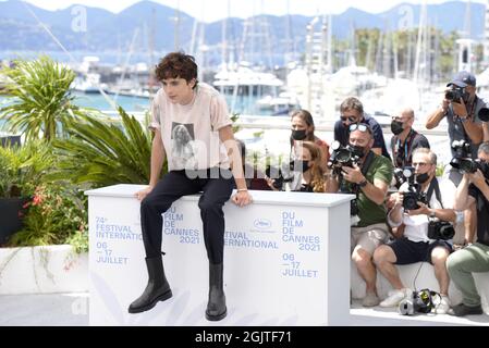 Timothée Chalamet participe au 74e Festival de Cannes 2021 Banque D'Images