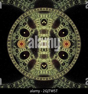 Style oriental, motif Fractal Flame Banque D'Images