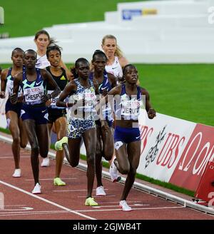 Zurich, le 09 septembre 2021 le vainqueur de Steeple Chase de 3000m Norah Jeruto (KEN) vu en action pendant la ligue de diamants Wanda au stade Litzigrund Zurich Switze Banque D'Images