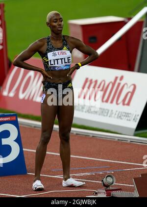 Zurich, 09 septembre 2021 400m haies Shamier Little (USA) vu en action lors de la Wanda Diamond League au stade Litzigrund Zurich Suisse le sept Banque D'Images