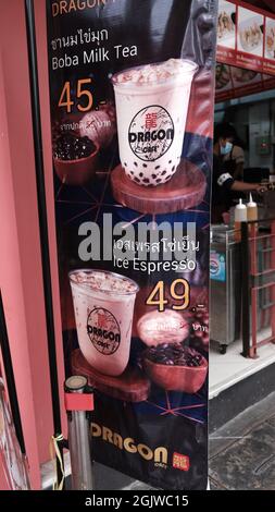 Restaurant sur Charoen Krung Road dans Chinatown Bangkok Thaïlande Banque D'Images