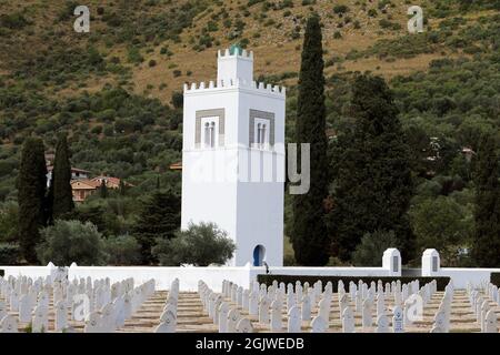 Venafro, Italie - 2 septembre 2021. Le cimetière militaire de guerre français Banque D'Images