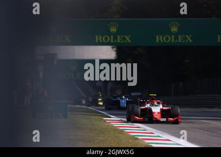 Monza, Italie. 12 septembre 2021. 02 Piastri Oscar (aus), Prema Racing, Dallara F2, action lors de la 5ème partie du Championnat de Formule 2 2021 de la FIA du 9 au 12 septembre 2021 sur l'Autodromo Nazionale di Monza, à Monza, Italie - photo Sebastiaan Rozendaal / Dutch photo Agency / DPPI crédit: DPPI Media/Alay Live News Banque D'Images