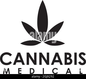 Modèle vectoriel d'inspiration pour le logo de la feuille de cannabis Illustration de Vecteur