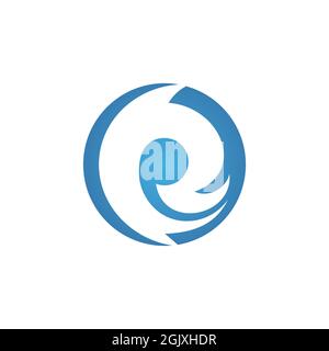 abstrait lettre e logo icône plat vecteur concept graphique simple design élégant Illustration de Vecteur