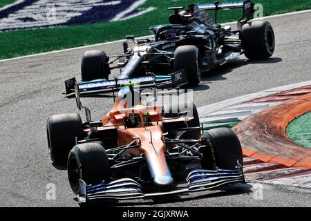 Monza, Italie. 12 septembre 2021. Lando Norris (GBR) McLaren MCL35M. 12.09.2021. Championnat du monde de Formule 1, Rd 14, Grand Prix d'Italie, Monza, Italie, Jour de la course. Le crédit photo doit être lu : images XPB/Press Association. Crédit : XPB Images Ltd/Alamy Live News Banque D'Images