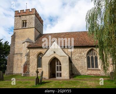 Église Sainte-Marie, camps de Shudy, Cambridgeshire, Royaume-Uni Banque D'Images