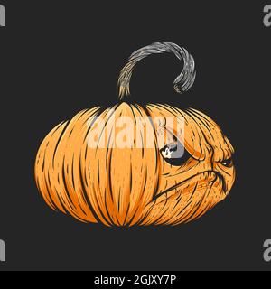 CITROUILLES HALLOWEEN CONVIENT À L'ILLUSTRATION DU T-SHIRT Illustration de Vecteur