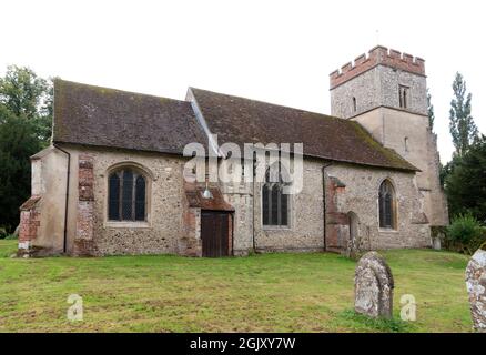 Église Sainte-Marie, camps de Shudy, Cambridgeshire, Royaume-Uni Banque D'Images