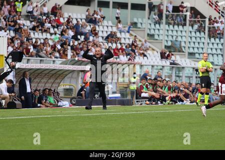 fabrizio Castori entraîneur de Salerntana pendant le FC de Turin contre US Salerntana, football italien série A match à Turin, Italie, septembre 12 2021 Banque D'Images