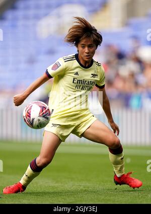 Mana Iwabuchi d'Arsenal pendant le match de Super League féminin de la FA au Select car Leasing Stadium, Reading. Date de la photo: Dimanche 12 septembre 2021. Banque D'Images