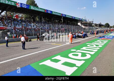 Monza, Italie. 12 septembre 2021. La grille avant le début de la course. Grand Prix d'Italie, dimanche 12 septembre 2021. Monza Italie. Crédit : James Moy/Alay Live News Banque D'Images