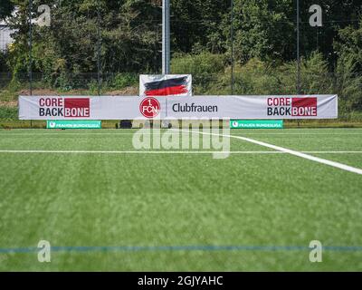 Nuremberg, Allemagne. 12 septembre 2021. Vue générale avant le 2. Match Bundesliga pour femme entre 1. FC Nuernberg et SG 99 Andernach au Sports Park Valznerweiher à Nuremberg, Allemagne. Crédit: SPP Sport presse photo. /Alamy Live News Banque D'Images