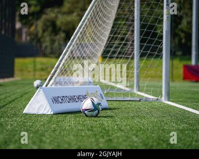 Nuremberg, Allemagne. 12 septembre 2021. Vue générale avant le 2. Match Bundesliga pour femme entre 1. FC Nuernberg et SG 99 Andernach au Sports Park Valznerweiher à Nuremberg, Allemagne. Crédit: SPP Sport presse photo. /Alamy Live News Banque D'Images