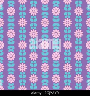 Motif fleuri simple sans couture Illustration de Vecteur