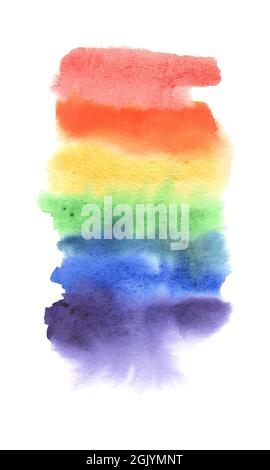 Aquarelle abstraite arc-en-ciel dégradé de couleur Banque D'Images