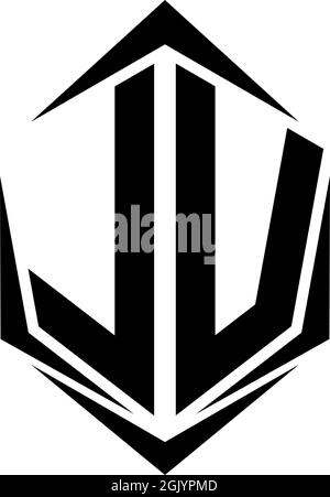 Logo LV initial avec style Shield, logo commercial. Illustration de Vecteur