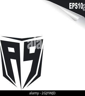 Logo AP initial avec style Shield, logo commercial. Illustration de Vecteur