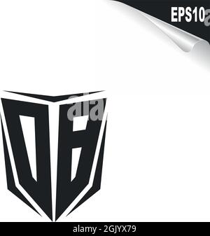 Conception initiale du logo DB avec style Shield, logo de l'entreprise. Illustration de Vecteur