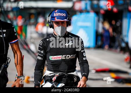 Monza, Italie. 11 septembre 2021. # 14 Fernando Alonso (ESP, Alpine F1 Team), Grand Prix de F1 d'Italie à l'Autodromo Nazionale Monza le 11 septembre 2021 à Monza, Italie. (Photo de HOCH ZWEI) crédit: dpa/Alay Live News Banque D'Images