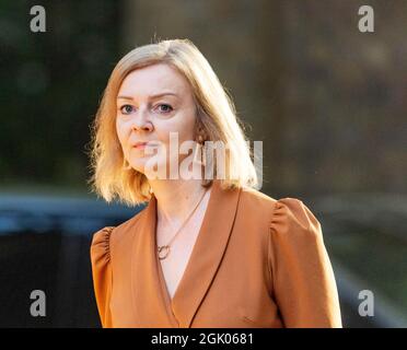 Londres Royaume-Uni 07 septembre 2021 Liz Truss, Secrétaire au Commerce international, arrive à une réunion du Cabinet au 10 Downing Street Londres. Crédit Ian DavidsonAlamy Live News Banque D'Images