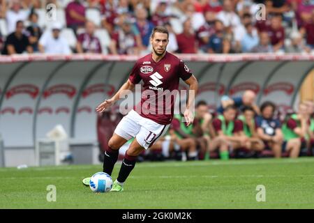 Turin, Italie. 12 septembre 2021. Marko Pjaca de Torino FC pendant la série Un match de 2021/2022 entre Torino FC et US Salernitana à Olimpico Grande Torino le 12 septembre 2021 à Turin, Italie crédit: Agence de photo indépendante / Alamy Live News Banque D'Images