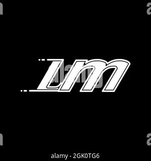 Conception initiale du logo LM avec style de forme, marque d'entreprise de logo. Illustration de Vecteur