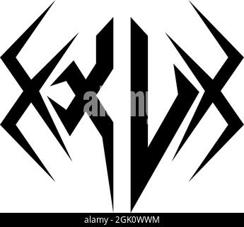 Logo XU initial avec style Cool, logo de marque commerciale. Illustration de Vecteur