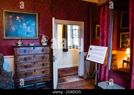 Intérieur de la maison Lytes Cary. Une chambre. Banque D'Images