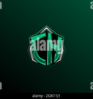Logo CH initial, logo CH initial avec style Circle, logo pour jeux, esport, communauté ou entreprise. Illustration de Vecteur