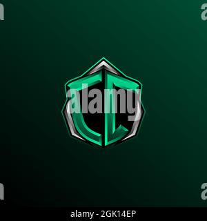 Logo CC initial, logo CC initial avec style cercle, logo pour jeu, esport, communauté ou entreprise. Illustration de Vecteur