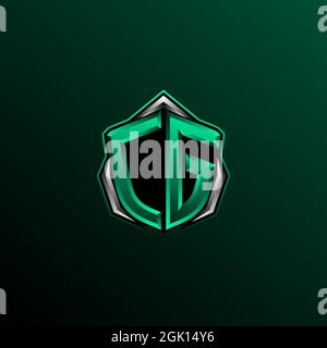 Logo CG initial, logo CG initial avec style cercle, logo pour jeu, esport, communauté ou entreprise. Illustration de Vecteur