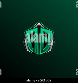 Logo AB initial, logo AB initial avec style cercle, logo pour le jeu, esport, communauté ou entreprise. Illustration de Vecteur