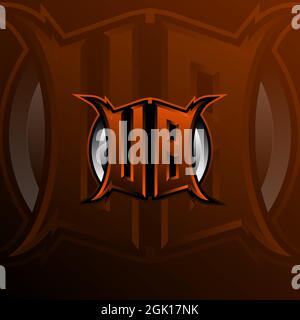 UB logo lettre Design en couleur orange, logo pour jeu, esport, jeux initiaux, communauté ou entreprise. Illustration de Vecteur