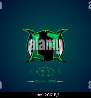 LF initial logo Design Cool style, logo pour le jeu, esport, jeux initiaux, communauté ou entreprise. Illustration de Vecteur