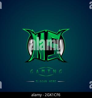 NS initial logo Design Cool style, logo pour le jeu, esport, jeux initiaux, communauté ou entreprise. Illustration de Vecteur