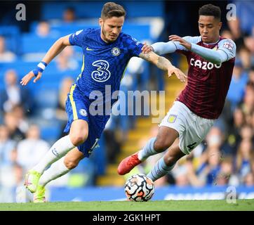 Londres, Royaume-Uni. 11 septembre 2021. Saül Niguez de Chelsea pendant le match de la Premier League à Stamford Bridge, Londres. Crédit : Mark pain/Alamy Live News Banque D'Images