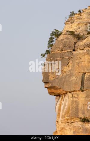 Indian Head Rock le long de Pictured Rocks National Lakeshore Banque D'Images