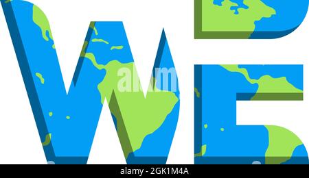 Conception initiale DU logo NOUS avec style World Map, marque de l'entreprise logo. Illustration de Vecteur