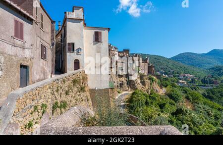 San Gregorio da Sassola, beau village de la province de Rome, Latium, Italie. Banque D'Images