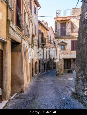 San Gregorio da Sassola, beau village de la province de Rome, Latium, Italie. Banque D'Images