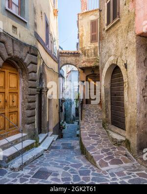 San Gregorio da Sassola, beau village de la province de Rome, Latium, Italie. Banque D'Images