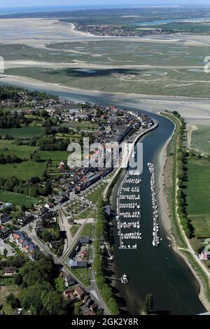 FRANCE SOMME (80) PORT DE SAINT-VALERY-SUR-SOMME Banque D'Images