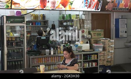 Certains des meilleurs Hawker Food de Geylang, Singapour Banque D'Images