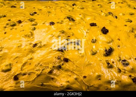 Panettone Prduction dans la Pasticceria Marnin à Locarno, Suisse.Circolo di Locarno, Suisse Banque D'Images