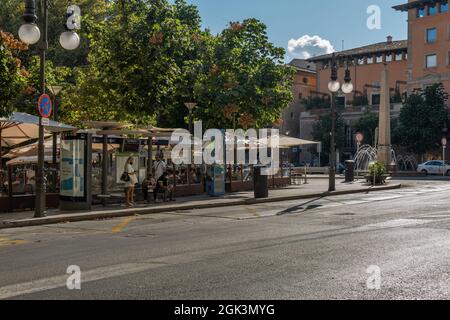 Palma de Mallorca, Espagne; septembre 11 2021: Vue générale de la Plaza de la Reina ou aussi appelée Plaza de las Tortugas dans le centre historique de Palm Banque D'Images