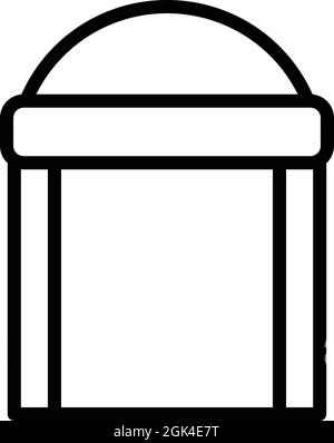 Vecteur de contour de l'icône du harnais de turban. Pagdi indien. Culture arabe Illustration de Vecteur