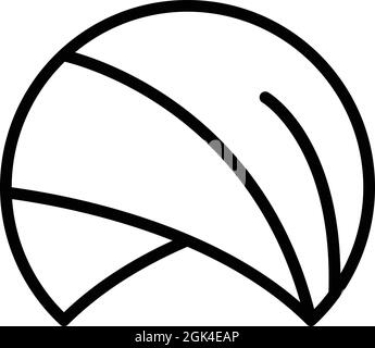 Vecteur de contour d'icône de chapeau Sultan. Turban arabe. Agriculteur musulman Illustration de Vecteur