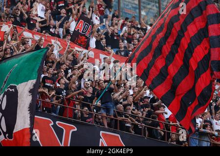 Milan, Italie. 12 septembre 2021. AC Milan Supporters pendant AC Milan vs SS Lazio, football italien série A match à Milan, Italie, septembre 12 2021 crédit: Independent photo Agency/Alay Live News Banque D'Images