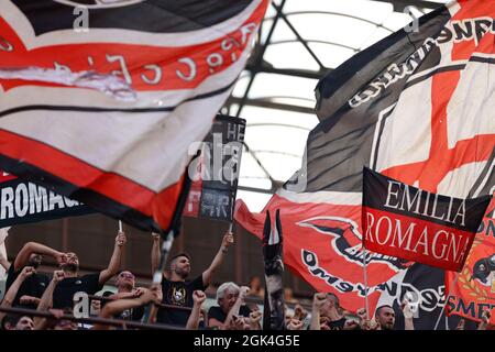 Milan, Italie. 12 septembre 2021. AC Milan Supporters pendant AC Milan vs SS Lazio, football italien série A match à Milan, Italie, septembre 12 2021 crédit: Independent photo Agency/Alay Live News Banque D'Images